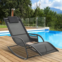 Ivy Bronx Outdoor Rocking Chair With Breathable Mesh Fabric