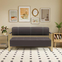 Mercer41 Roschell Faux Leather 57.91'' Reception Loveseat