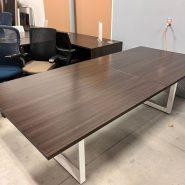 Icon Boardroom Table with Metal O-Leg – 42 x 96 – Tuxedo