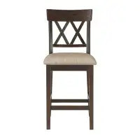 Wildon Home® 2Pc Double X-Back Design Counter Height Chairs