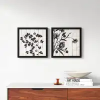 Made in Canada - Laurel Foundry Modern Farmhouse Shadow On Wood' 2 Piece Framed Graphic Art Print Set Under Glass