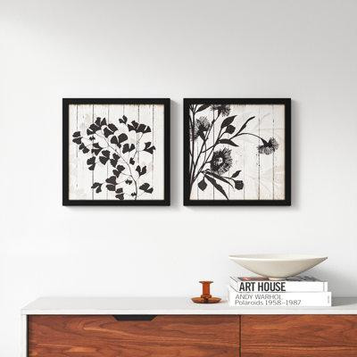 Made in Canada - Laurel Foundry Modern Farmhouse Shadow On Wood' 2 Piece Framed Graphic Art Print Set Under Glass in Arts & Collectibles