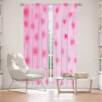 East Urban Home Lined Window Curtains 2-panel Set for Window Size by Marley Ungaro - Artsy Pink Spots