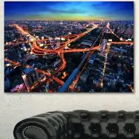 Design Art 'Bangkok Expressway Aerial View' Photographic Print on Wrapped Canvas