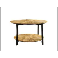 MR 31.5 "Round Coffee Table,Stand Wooden Double Layer Coffee Table WQLY322-W757138624