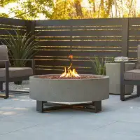 Real Flame Idledale 40" Round Concrete Propane Outdoor Fire Pit by Real Flame