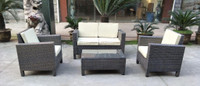 NEW 4 PCS OUTDOOR FURNITURE SET GRAY PATIO DECK SEATING