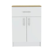 Latitude Run® Ligh Oak And White Pantry Cabinet