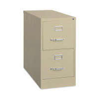 Latitude Run® Hirsh Industries  Vertical Letter File Cabinet, 2 Letter-Size File Drawers, Putty