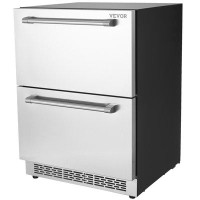 VEVOR VEVOR 24 inch Undercounter Refrigerator, 2 Drawer Refrigerator with Different Temperature