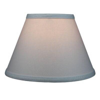 Fenchel Shades 6.5" H X 10" W Empire Lamp Shade -  (Chimney Attachment) In Linen Khaki