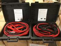 BRAND NEW LOT OF (2) HEAVY DUTY 1 GAUGE BOOSTER CABLES JUMPER CABLES 1 GA 25 FT 800 AMP