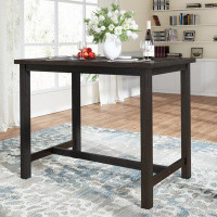 Red Barrel Studio Rustic Wooden Counter Height Dining Table for Small Places