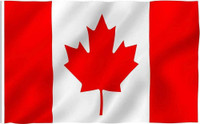 2 X 3 FOOT CANADIAN FLAG -- Perfect for displaying your Canadian pride!