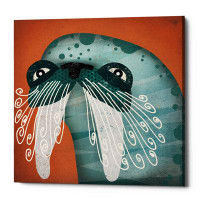 Rosecliff Heights Rosecliff Heights 'Walrus Wow' by Ryan Fowler Giclee Canvas Wall Art