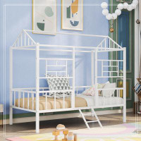 Isabelle & Max™ Metal House Bed Frame Twin Size With Slatted Support