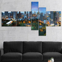 East Urban Home 'Bangkok City Skyline' Photographic Print Multi-Piece Image on Canvas