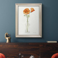 Red Barrel Studio California Poppy Vase - Picture Frame Print on Canvas