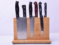 NEW DOUBLE SIDED BAMBOO MAGNETIC KNIFE BLOCK BMANKB