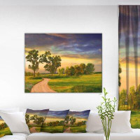 Made in Canada - Design Art Road to Bliss Landscape - Wrapped Canvas Print