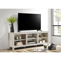 Ebern Designs 70" Wide TV Stand With Open Shelves And Cable Management