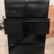 Global 4 Drawer Lateral Filing Cabinet – Black – #MVL1936P4 in Desks in Ottawa - Image 2