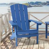 Rosecliff Heights Adirondack Poly Lumber Chair, Patio Single Chair With 300 Lbs Weight Capacity For Backyard, Garden And