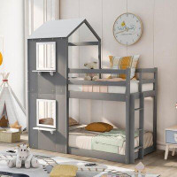 Harper Orchard Rodrigues Twin Over Twin Solid Wood Standard Bunk Bed by Harper Orchard