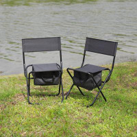 Ebern Designs 2-Piece Folding Outdoor Chair With Storage Bag, Portable Chair