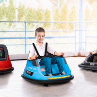 BUMPER CAR 12V 360° ROTATION ELECTRIC CAR FOR KIDS, WITH REMOTE, SAFETY BELT, LIGHTS, MUSIC, FOR 1.5-5 YEARS OLD