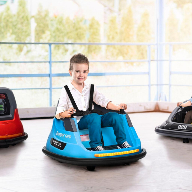 BUMPER CAR 12V 360° ROTATION ELECTRIC CAR FOR KIDS, WITH REMOTE, SAFETY BELT, LIGHTS, MUSIC, FOR 1.5-5 YEARS OLD in Toys & Games