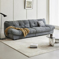 MABOLUS 110.24" Blue Grey Cloth Modular Sofa cushion couch