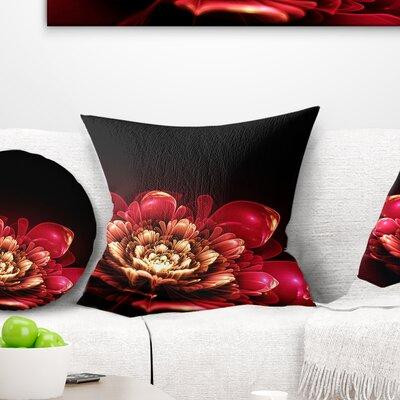 East Urban Home Floral Fractal Flower Throw Pillow in Home Décor & Accents