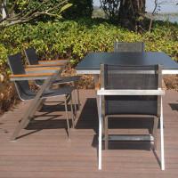 SHINYOK Patio Dining Set,Stainless Steel Support Bracket,Balcony,Garden,Backyard