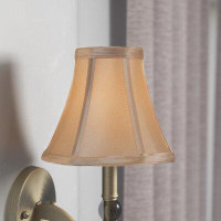 Winston Porter 5" H Fabric Bell Lamp Shade ( Clip On ) in Gold