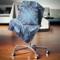 Made in Canada - East Urban Home Floral Soft Fractal Flower with Large Petals Pillow