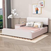 Latitude Run® Janiza Full Upholstered Platform Bed with Storage Nightstand