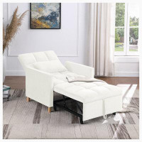 Latitude Run® Convertible Sleeper Sofa Chair Bed, Adjustable Chair with Pillow for Living Room