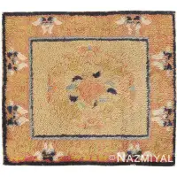 Nazmiyal Collection Small Square Scatter Size Antique Chinese Rug