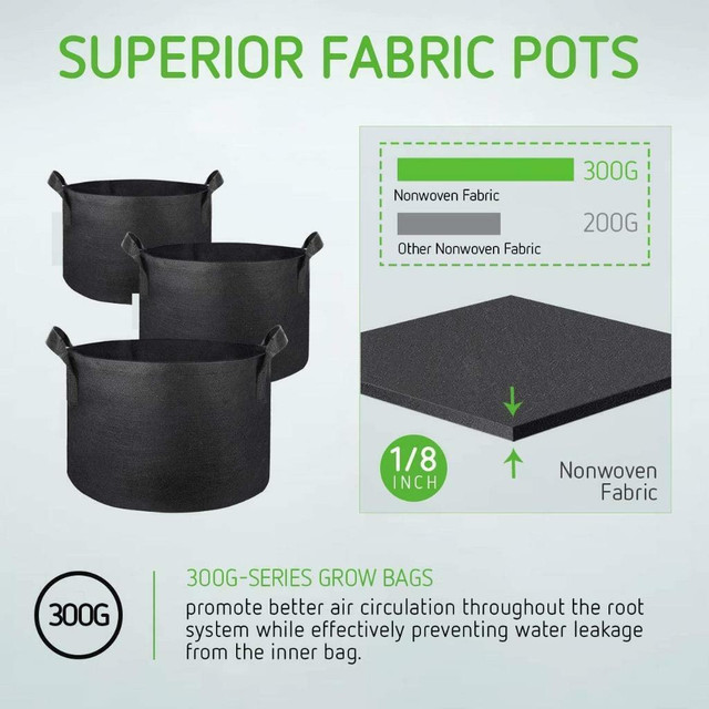NEW 5 GALLON GROW BAG FABRIC POTTING PLANT 5GGBP in Other in Alberta
