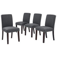 Mercury Row Upton Cheyney Upholstered Parsons Chairs with Nailhead Trim