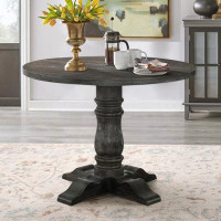 Plethoria Capwell Weathered Grey Round Dining Table