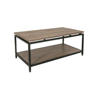 International Furniture Direct Blacksmith Cocktail Table, With Shelf