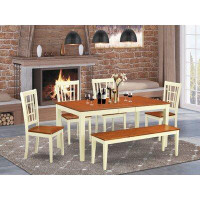 August Grove Cleobury Butterfly Leaf Rubberwood Solid Wood Dining Set