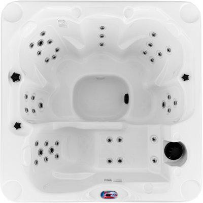American Spas American Spas 6-Person 40-Jet Acrylic Square Hot Tub with Ozonator in Smoke in Hot Tubs & Pools