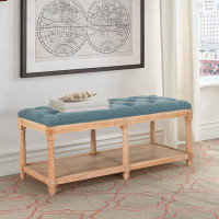 Laurel Foundry Modern Farmhouse Farrah Upholstered Storage Button-tufted Bench