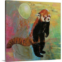 Trinx Alcantar Red Panda Balloon' by Michael Creese Painting Print