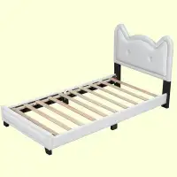 Zoomie Kids Upholstered Platform Bed With Carton Ears Shaped Headboard