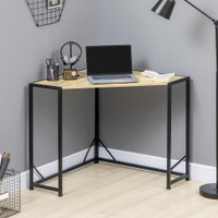 Corner Desk 31.5"W x 31.5"D x 29.7"H Natural wood finish