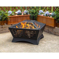 Latitude Run® Kelaeso 23.74" H x 32.87" W Steel Wood Burning Outdoor Fire Pit